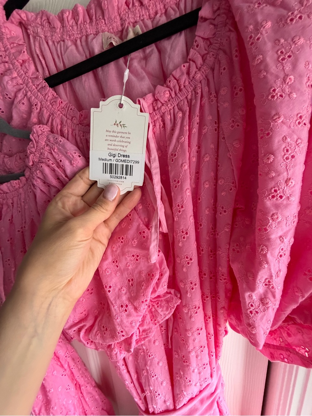 Ivy City Co Pink Gigi Tiered Eyelet Midi Dress w Matching Toddler Dress (3T) NEW - Picture 5 of 9
